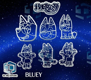 bluey cookie cutter 3d print model - Mito3D