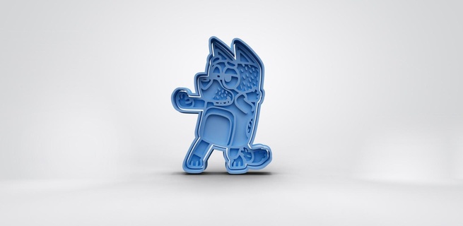 bluey dad cookie cutter cutters mold cookies animated series tv show 3d print model - Mito3D