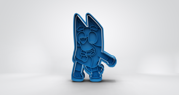 bluey dancing cookie cutter cutters mold cookies animated series tv show 3d print model - Mito3D