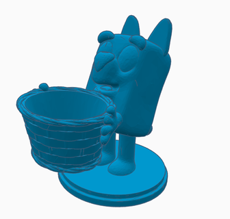 azulado Páscoa ovo suporte cão azul Heeler gado Austrália australiano brinquedo Cadbury creme feriados presente brindes crianças brinquedos fácil velozes 3d print model - Mito3D