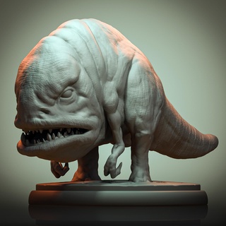 blurrg - mandalorian star wars alien creature monster animal fanart collectible statue miniature 3d print model - Mito3D