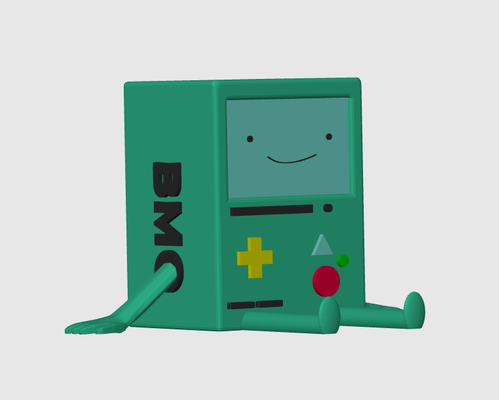 bmo aventura arte desenhos animados desenho animado rede figura 3d print model - Mito3D