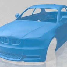 BMW 1 serie coupé 2009 stampabile corpo macchina gioco fessura scalextric tamiya rc miniz passatempo micro 3d print model - Mito3D