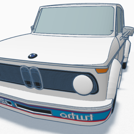 BMW 2002 turbo Arte coche vehiculo 3D print model - Mito3D