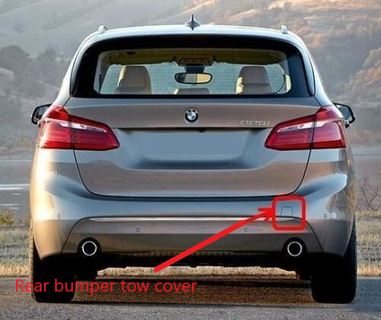 bmw 2 series gran tourer 2014 rear bumper cover tow 3d print model - Mito3D