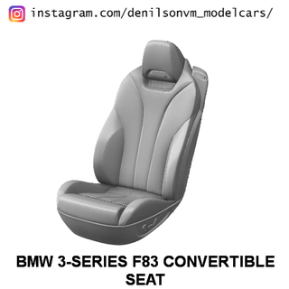 BMW 3 series f83 convertible asiento 1 24 escala 1 24 asiento coche vehiculo asiento banco BMW 3 series m3 3d print model - Mito3D