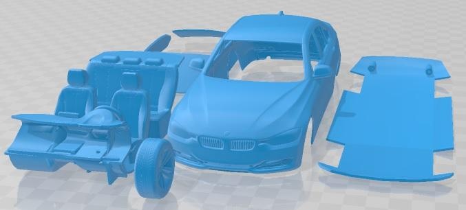 BMW 3 f30 2013 berlina fessura scalextric tamiya rc miniz passatempo micro 3d print model - Mito3D