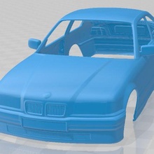 BMW 3 serie coupé 1993 stampabile corpo macchina gioco fessura scalextric tamiya rc miniz passatempo micro 3d print model - Mito3D