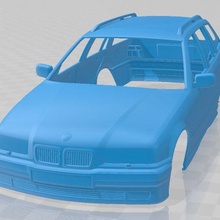 bmw 3 series e36 touring 1994 printable body car game slot scalextric tamiya rc miniz hobby micro 3d print model - Mito3D
