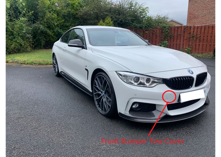 bmw 4 series f32 coupe 2017-2019 front bumper tow cover 3d print model - Mito3D
