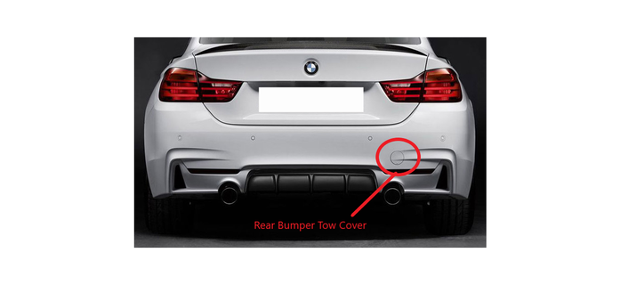 BMW 4 serie f32 coupé 2017 2019 posteriore paraurti trainare copertina guaina 3d print model - Mito3D