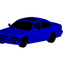 BMW 7 series 1998 3d print model - Mito3D