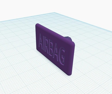 bmw airbag label e46 e30 e36 f10 tag 3d print model - Mito3D