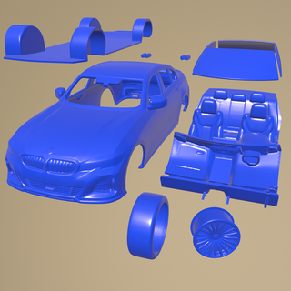 bmw alpina d3-s sedan 2020 printable car separate parts 3d print model - Mito3D