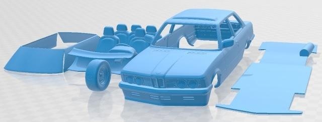 BMW e21 320 1982 stampabile macchina fessura scalextric tamiya rc miniz passatempo micro pressofuso 3d print model - Mito3D