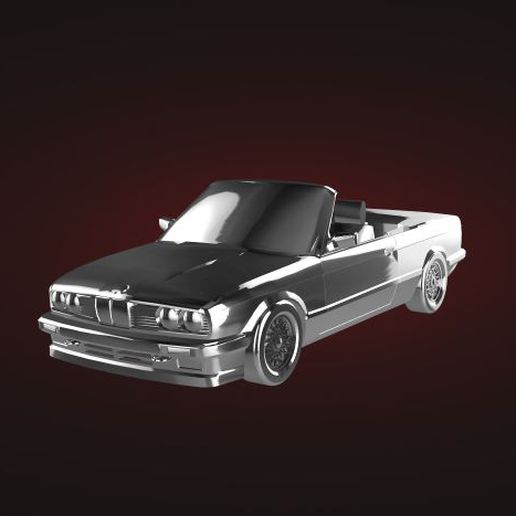 BMW e30 cabriolet 3D print model - Mito3D