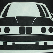 BMW e30 Silhouette Kunst Wagen Dekoration 3d print model - Mito3D