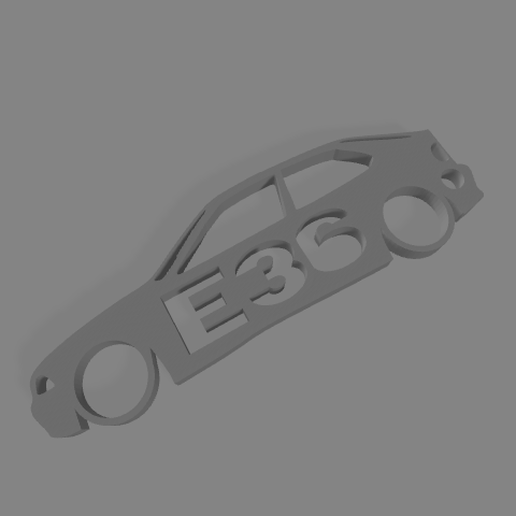 BMW e36 compactar chaveiro 3D print model - Mito3D