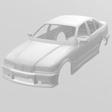 bmw e36 m3 4-door body 1 24 & 25 scale art car modelling parts rc 3d print model - Mito3D