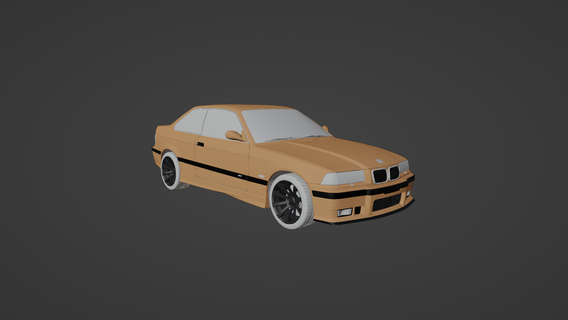 BMW e36 mpower obj stl impressão brinquedo carro esporte e38 e30 3d print model - Mito3D