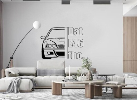 BMW e46 parete arredamento e36 dxf cnc fan 3d print model - Mito3D