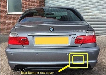 BMW e46 2dr m tech posterior parachoque remolcar cubierta carcasa funda 3d print model - Mito3D