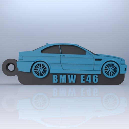 BMW e46 clé bague bijoux voiture voitures anneaux 320 330 chocolat porte clés 3D print model - Mito3D