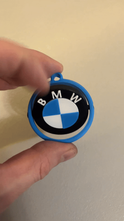 bmw key ring chain multicolor m power bimmer 3d print model - Mito3D