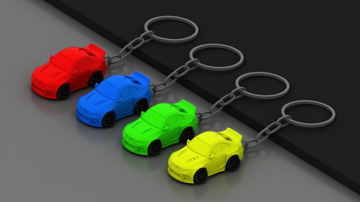 bmw keychain jewelry key chains daytonyrace hurricane cars car automobile 3d print model - Mito3D