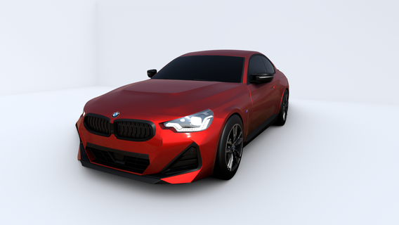BMW m240i cupê automóvel carro passageiro roxa 3d print model - Mito3D