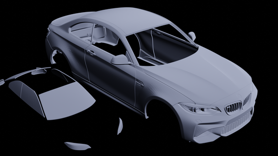 BMW m2 Karosserie scx scalextric Slot Körper 3d print model - Mito3D
