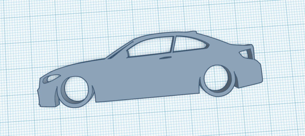 BMW m2 f87 coupé silhouette portachiavi vari macchina 3D print model - Mito3D