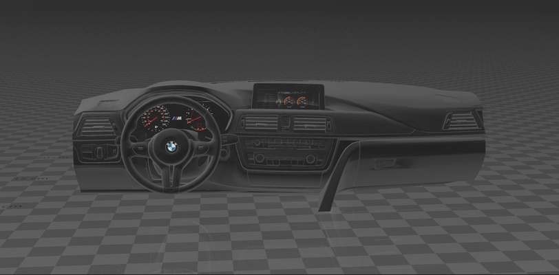 bmw m2 rc dashboard 1 10 car drift diecast model 3d print model - Mito3D