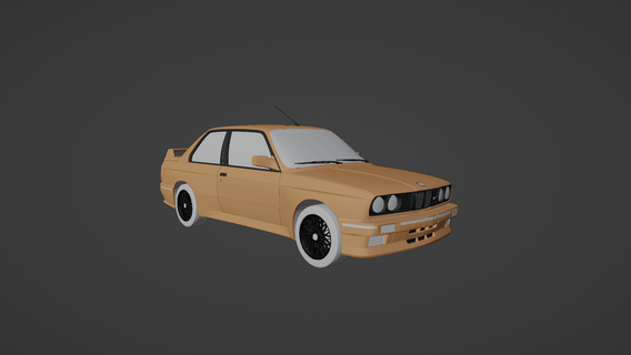 BMW m3 e30 m3e30 esporte carro 3d print model - Mito3D
