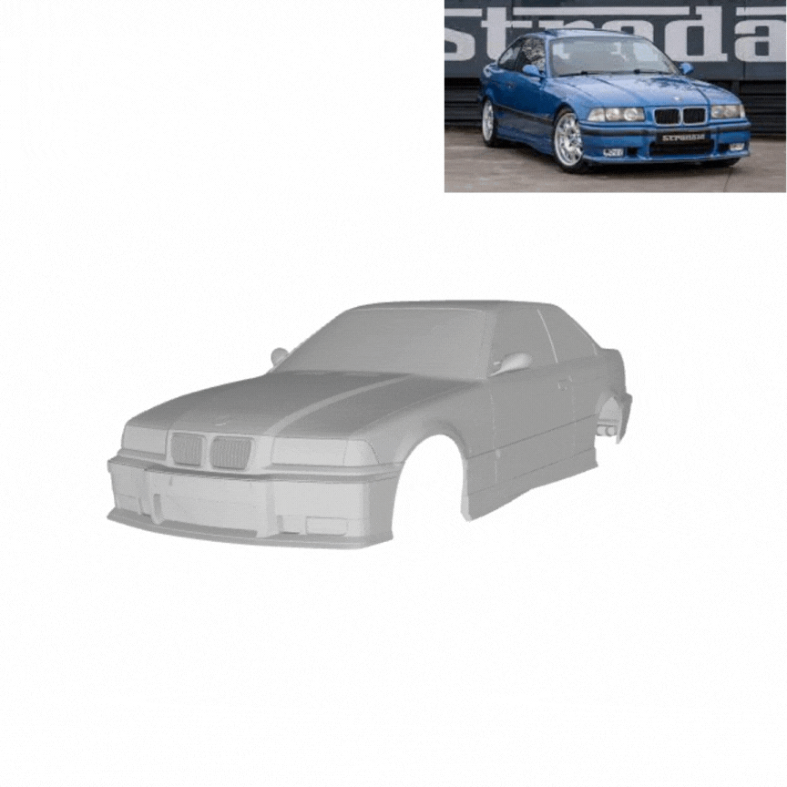 BMW m3 e36 3D print model - Mito3D