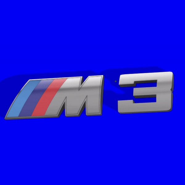 BMW m3 emblème e46 logo modèles tronc 3D print model - Mito3D