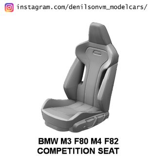 bmw m3 f80 m4 f82 competition seat 1 24 scale car banco 3d print model - Mito3D