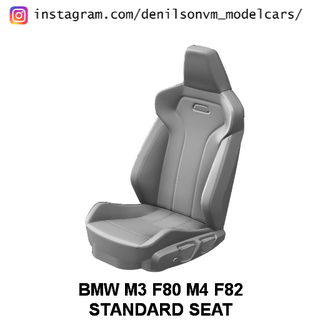 BMW m3 f80 m4 f82 estándar asiento 1 24 escala coche vehiculo banco 3d print model - Mito3D