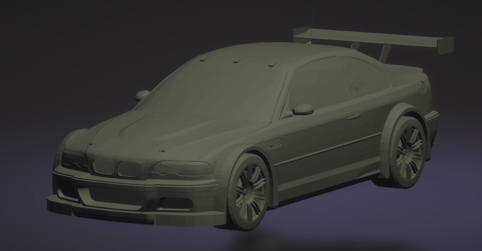 bmw m3 gtr e46 need speed car wanted 3D print model - Mito3D