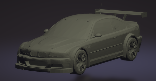 bmw m3 gtr e46 need speed car wanted 3d print model - Mito3D