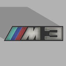 BMW m3 conduziu placa arte 3d print model - Mito3D