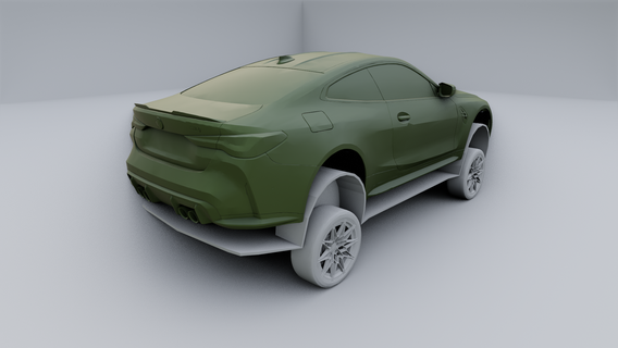 BMW m4 concorrência 2021 Esportes stl obj impressão carro brinquedo bmwm4 3d print model - Mito3D