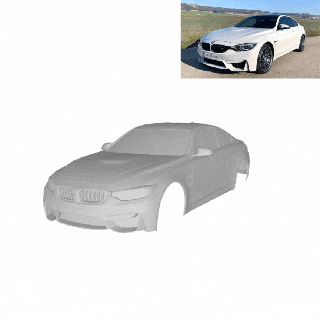 BMW m4 f82 carrozzeria corpo 3d print model - Mito3D