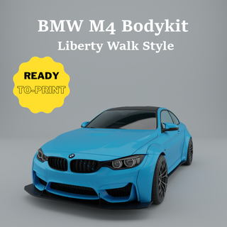 BMW m4 libertà camminare stile bodykit m8 bmwm8 camminata Libertà prima widebody messa punto revell tamiya pressofuso hotwheels macchina lw pandem razzo coniglietto largo corpo nucleare 3d print model - Mito3D