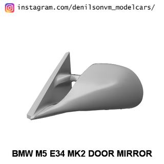 BMW m5 e34 mk2 porta espelho 1 24 25 retrovisor 3d print model - Mito3D