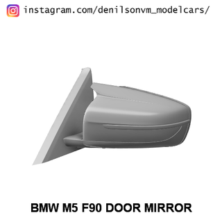 BMW m5 f90 porte miroir côté 1 24 25 retroviseur 3d print model - Mito3D