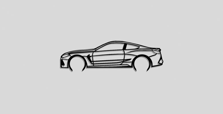 bmw m8 compétition 2024 art e30 e46 m3 m4 f30 60 f90 porte clés m5 e92 550i e36 3d print model - Mito3D