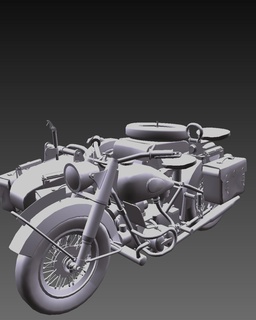 BMW r75 ww ii battaglia serbatoio panzer motociclette 3d print model - Mito3D