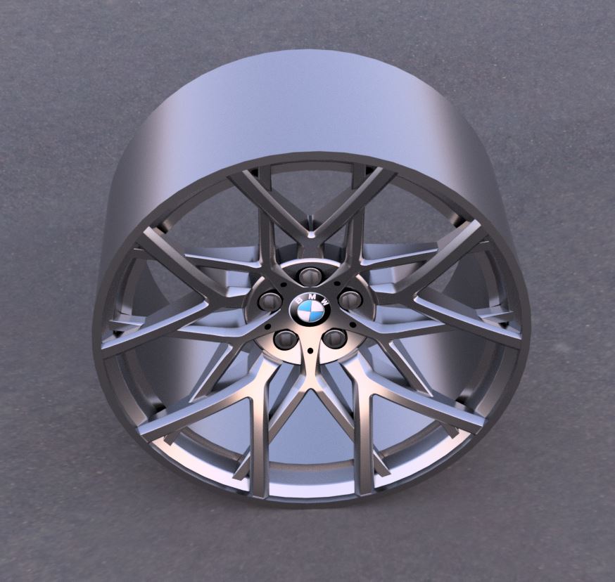 bmw style 795m rims 1 18 24 g20 g21 g80 g81 m3 individual wheels toy tamiya diecast car keychain 3D print model - Mito3D
