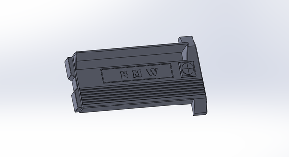 bmw valve cover business card holder 3d print model - Mito3D